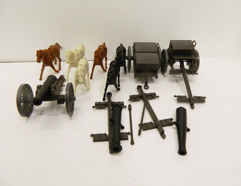 BMC 67393  American Civil War Artillery Horse Wagon - Cannon Limber Caisson Playset 1/32