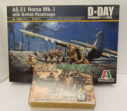 Gruppo A24 DDay AS51 Horsa Mk.L and British Paratroops (Italeri + Waterloo1815) 1/72