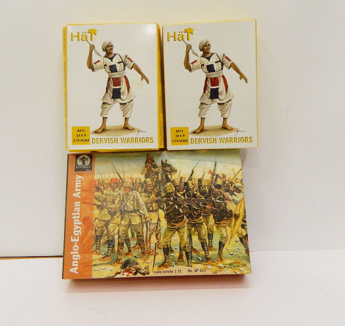 Gruppo P24 2 SCATOLE HAT 8271 DERVISH WARRIORS E 1 SCATOLA  AP013 WATERLOO1815 ANGLO-GYPTIAN ARMY   SCALA 1/72