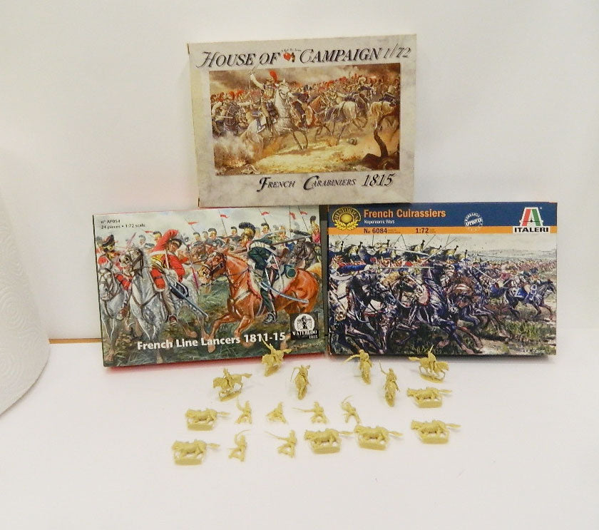 Gruppo Q24 1 SCATOLA  ITALERI E 1 SCATOLA  WATERLOO ON SPRUE + A CALL TO ARMS SFUSI