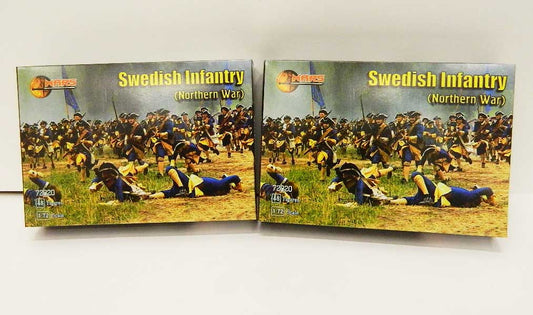 OFFERTA LUG16 2 SCATOLE SWEDISH INFANTRY NORTHRN WAR 1/72