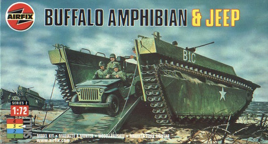 AX02302V AIRFIX 1/72 BUFFALO AMPHIBIAN & JEEP