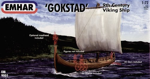 09001 EMHAR 1/72  Gokstad VIKING SHIP