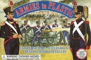 5429 ARMIES IN PLASTIC 1/32 Napoleonic Wars - French Line Foot Artillery - Waterloo 1815