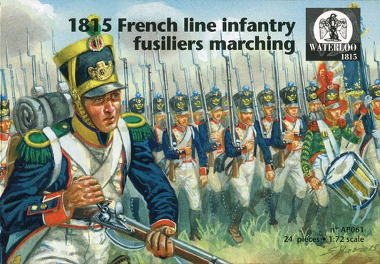 AP061 WATERLOO1815  French Line Infantry Fusiliers Marching SCALA 1/72