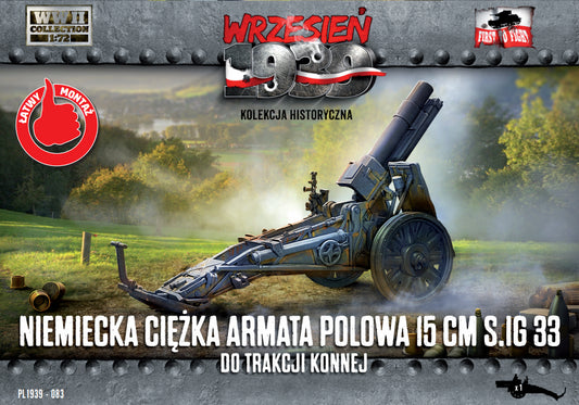 FTF083 FIRST TO FIGHT KITS German heavy field gun 15 cm SIG 33 for horse traction  1/72