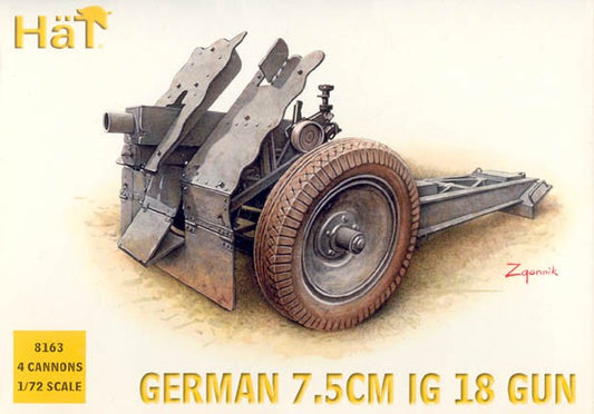 HAT 8163 World War II German 7.5cm IG 18 Gun