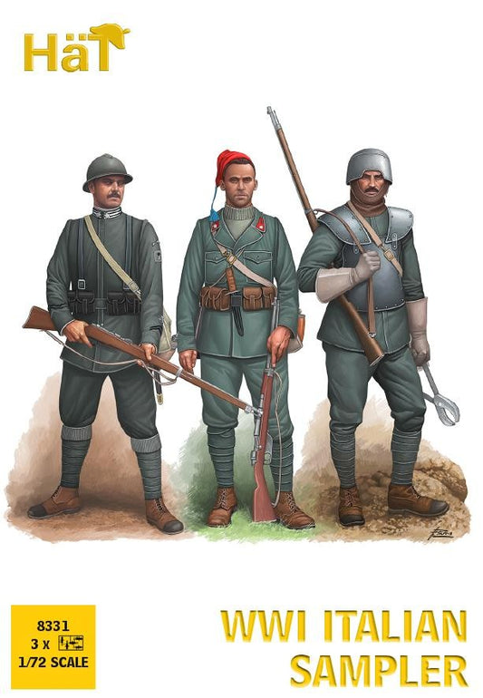 HAT 8331 WWI Italian Sampler Pack (1 sprue each of 8221, 8222 and 8223)  1/72