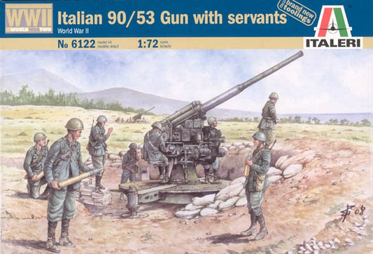 ITALERI 6122 World War II Italian 90/53 Gun with Crew