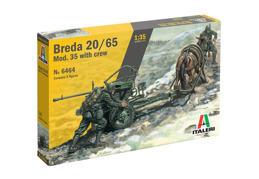 ITALERI 6464 Horse Drawn Breda 20/65 Mod. 35 with crew 1/35