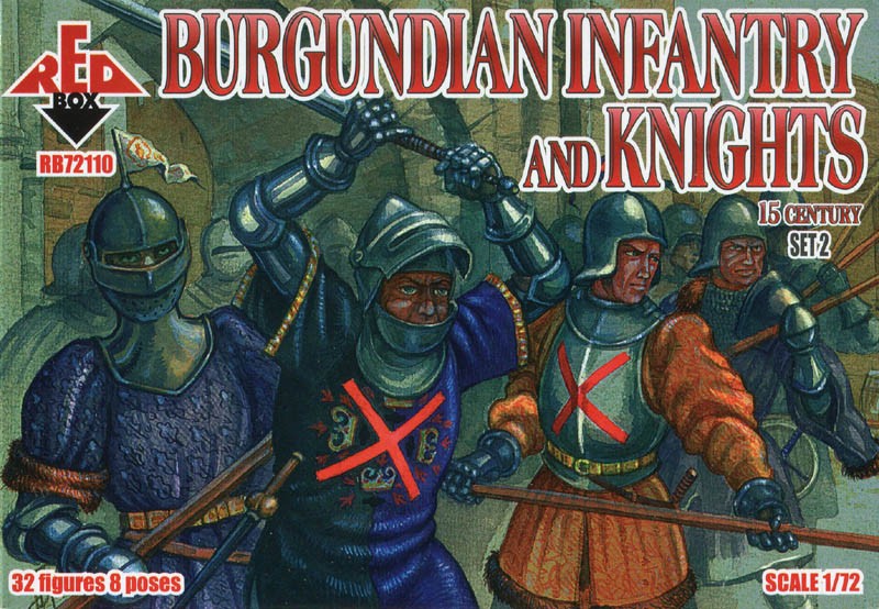 REDBOX 72110 15th Century Burgundian Infantry and Knights (Set 2)