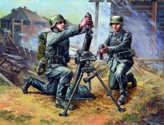 ZVEZDA 6111 German (WWII) 81mm Mortar and Crew