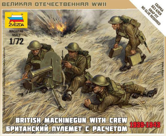 ZVEZDA 6167 British Vickers Machine gun with Crew 1939-43