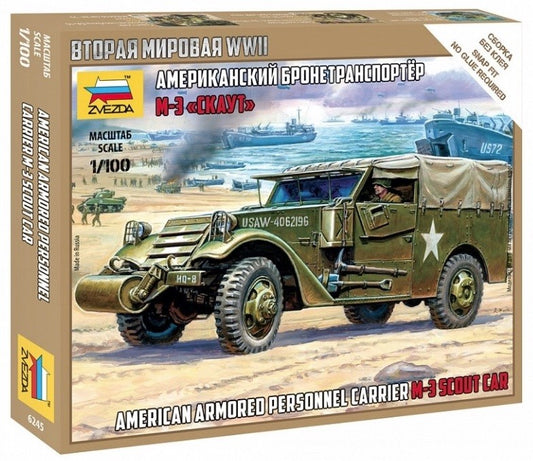 ZVEZDA 6245 M3 Scout Car 1/100 15mm